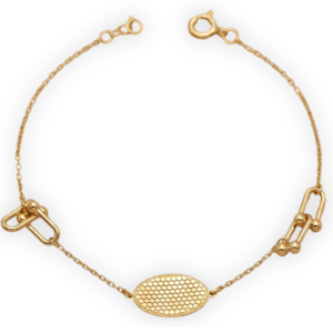 honey comb oval braclet