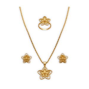 FLOWER NECKLACE SET MINIMAL