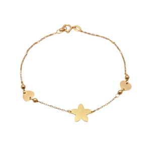 Gold Butterfly & Heart Charm Bracelet
