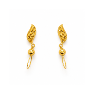 Gold Halo Drop Earrings