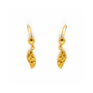 Gold Halo Drop Earrings