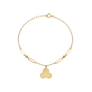 Gold Clover Charm Bracelet