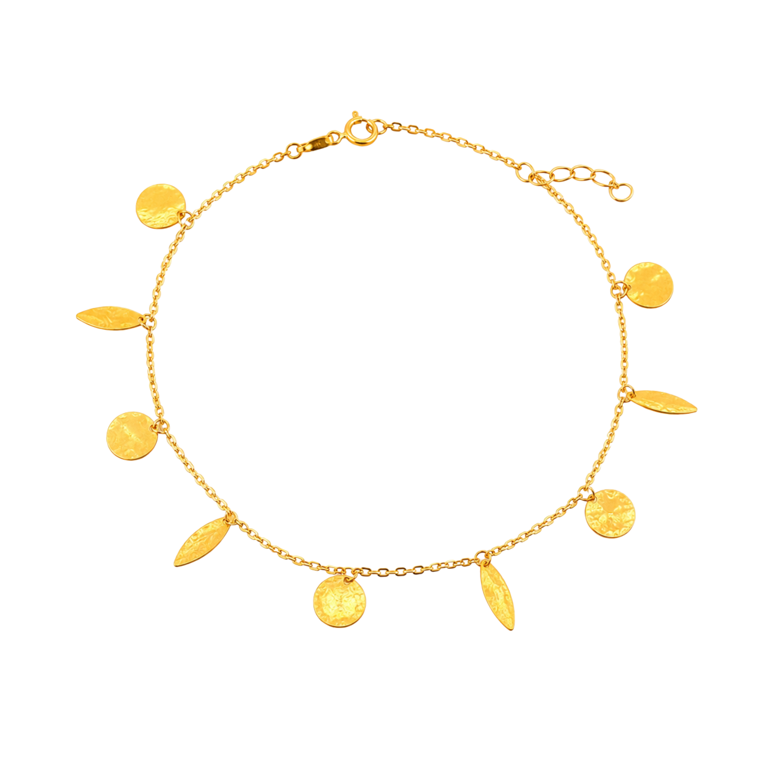 15 Luna Disc & Leaf Bracelet