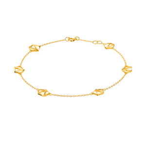 Gold Diamond Link Design Bracelet