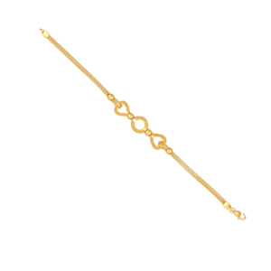 Gold Heart Link Bracelet