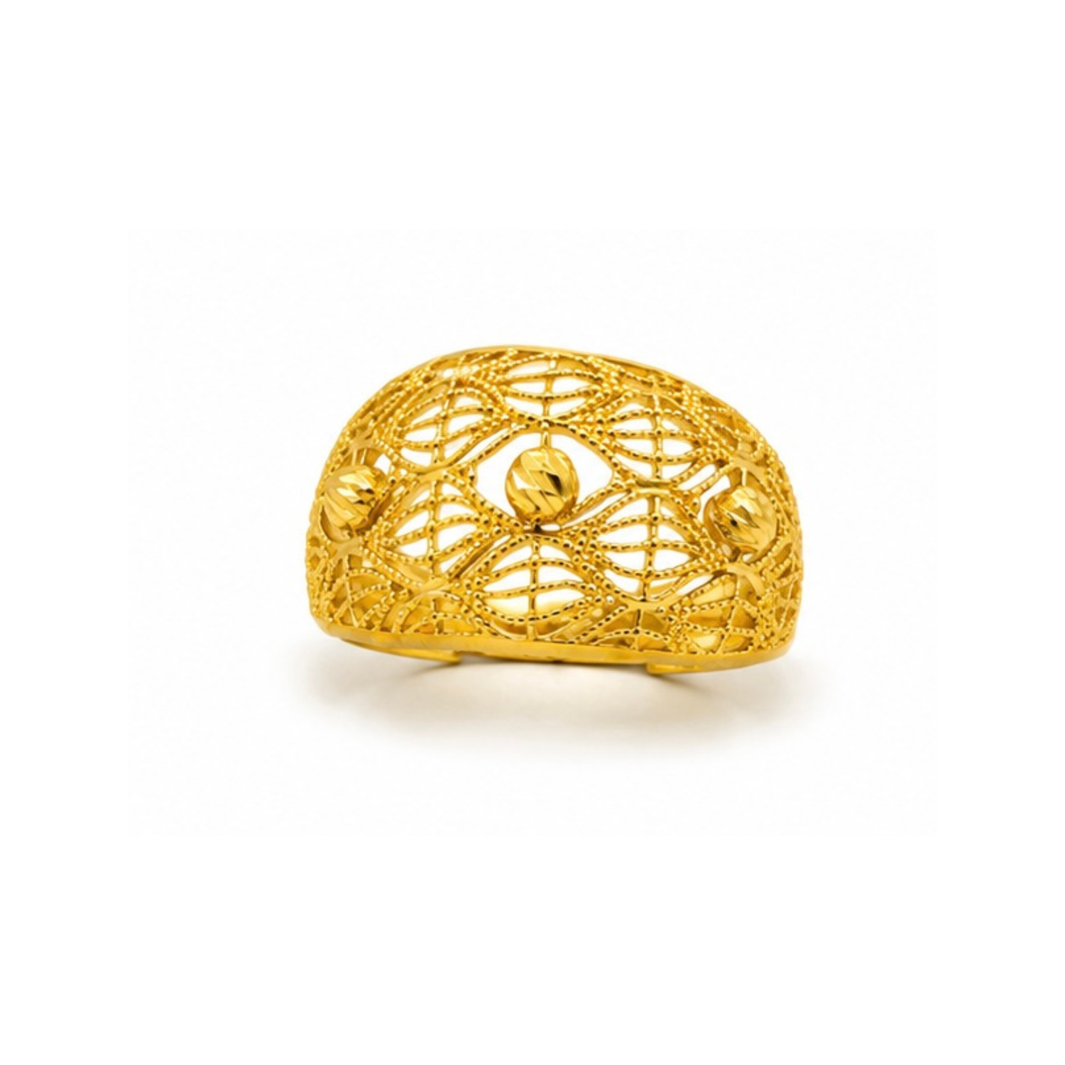 2 Gold Laurel Ring