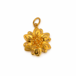 Gold Lily Flower Pendant