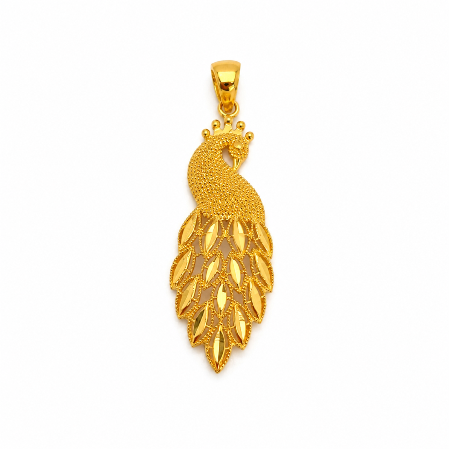24 Golden Peacock Pendant
