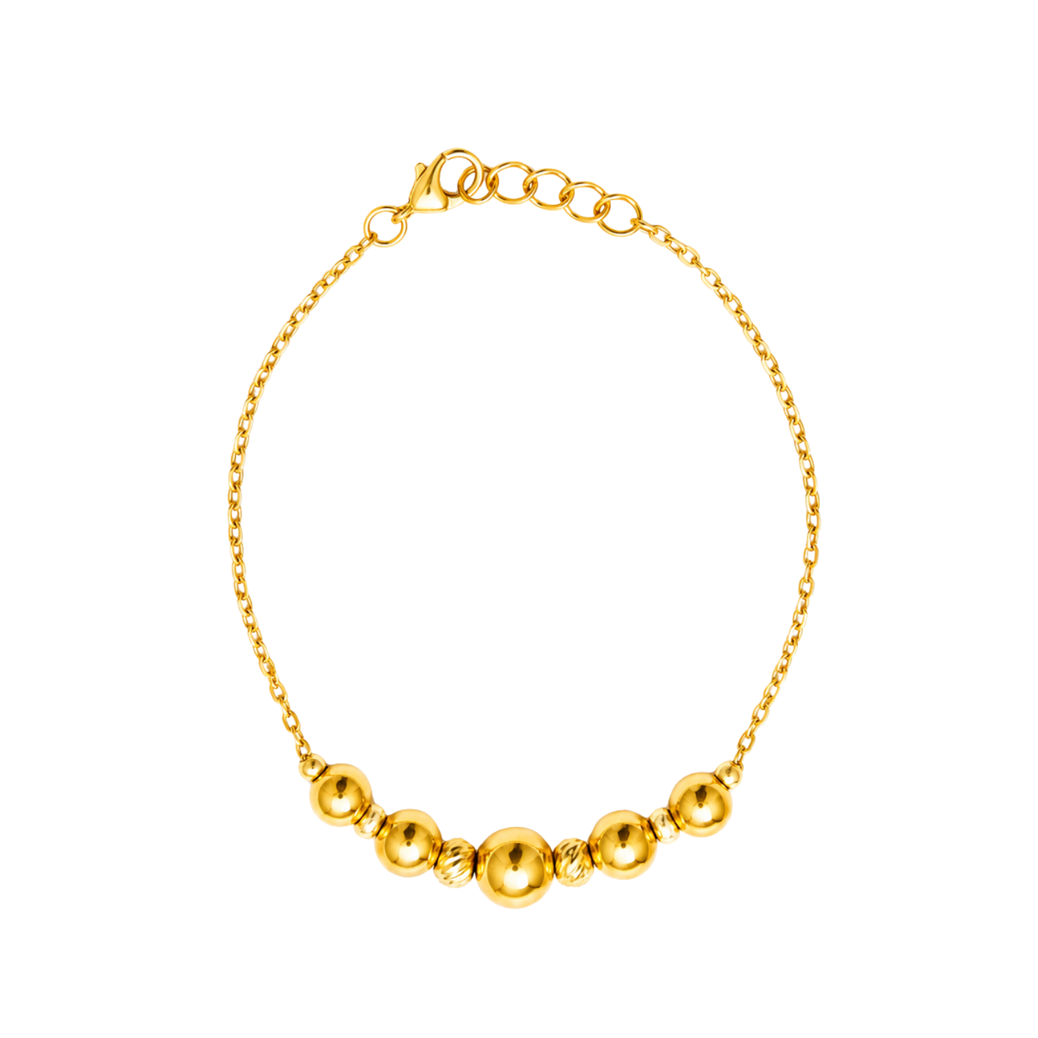 3 Gold Radiance Bead Bracelet