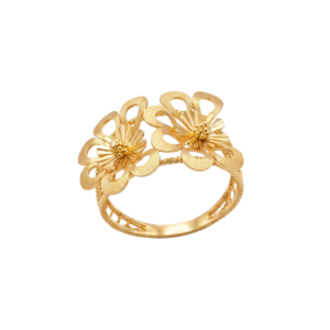 Gold Double Bloom Garden Ring