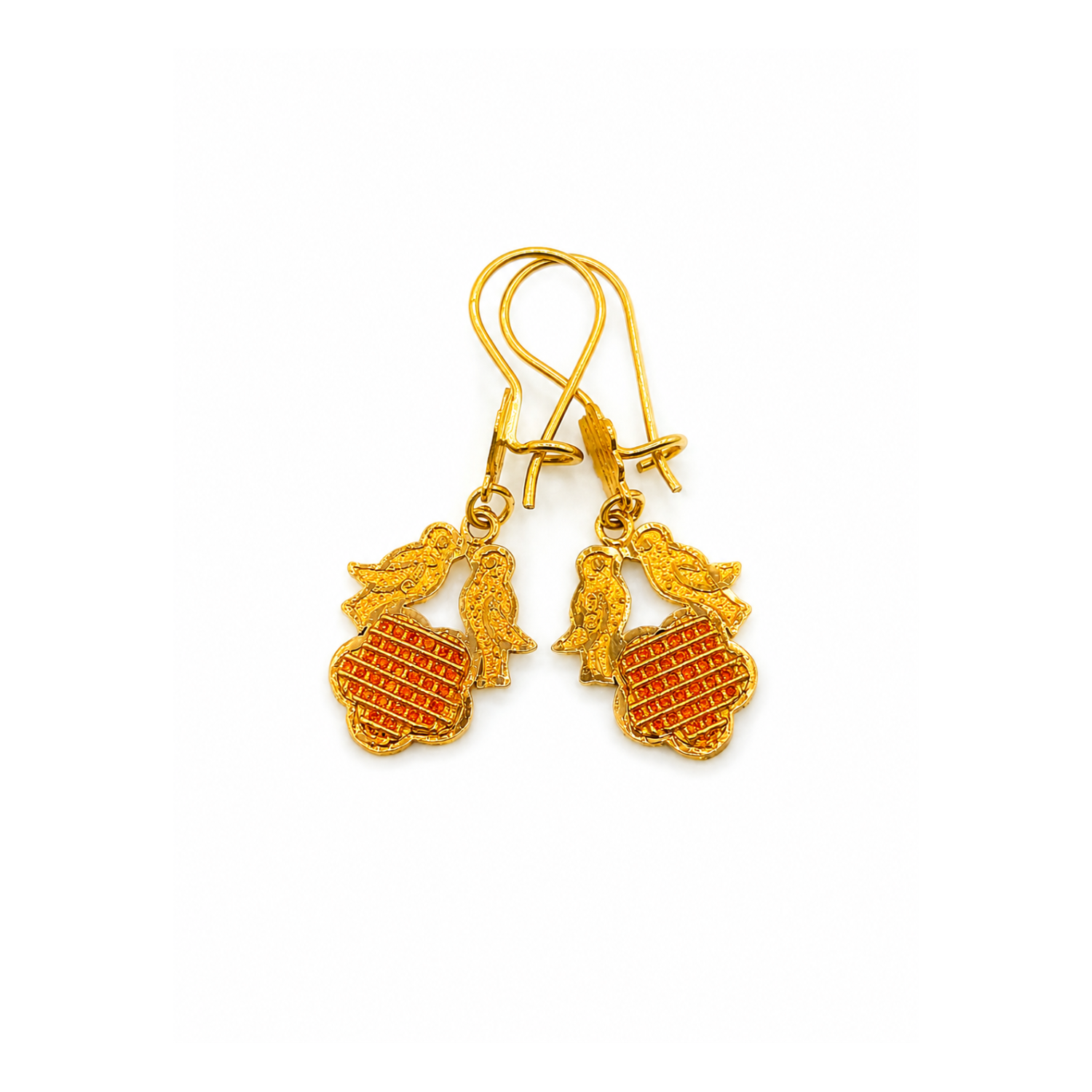 4 Lovebird Heart Earrings