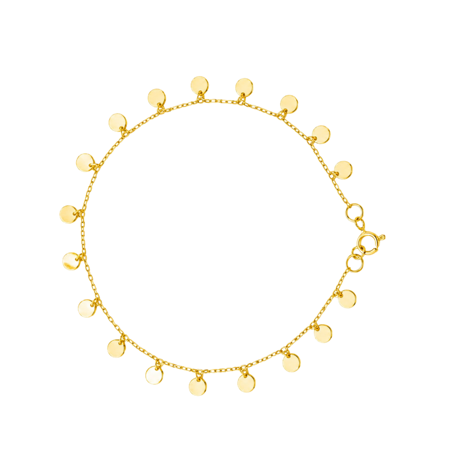 4 Gold mini Coin Charm Bracelet