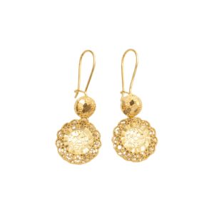 Gold Royal Medallion Earring