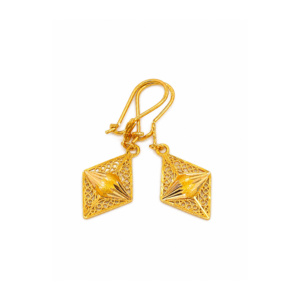 Gold Royal Diamond Filigree Earrings