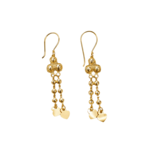 Gold Noor Heart Chian Earring