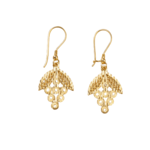 Gold Celestial Feather Earrings