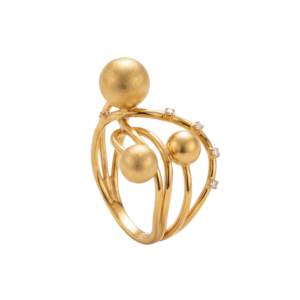 Gold Three Moons Ring