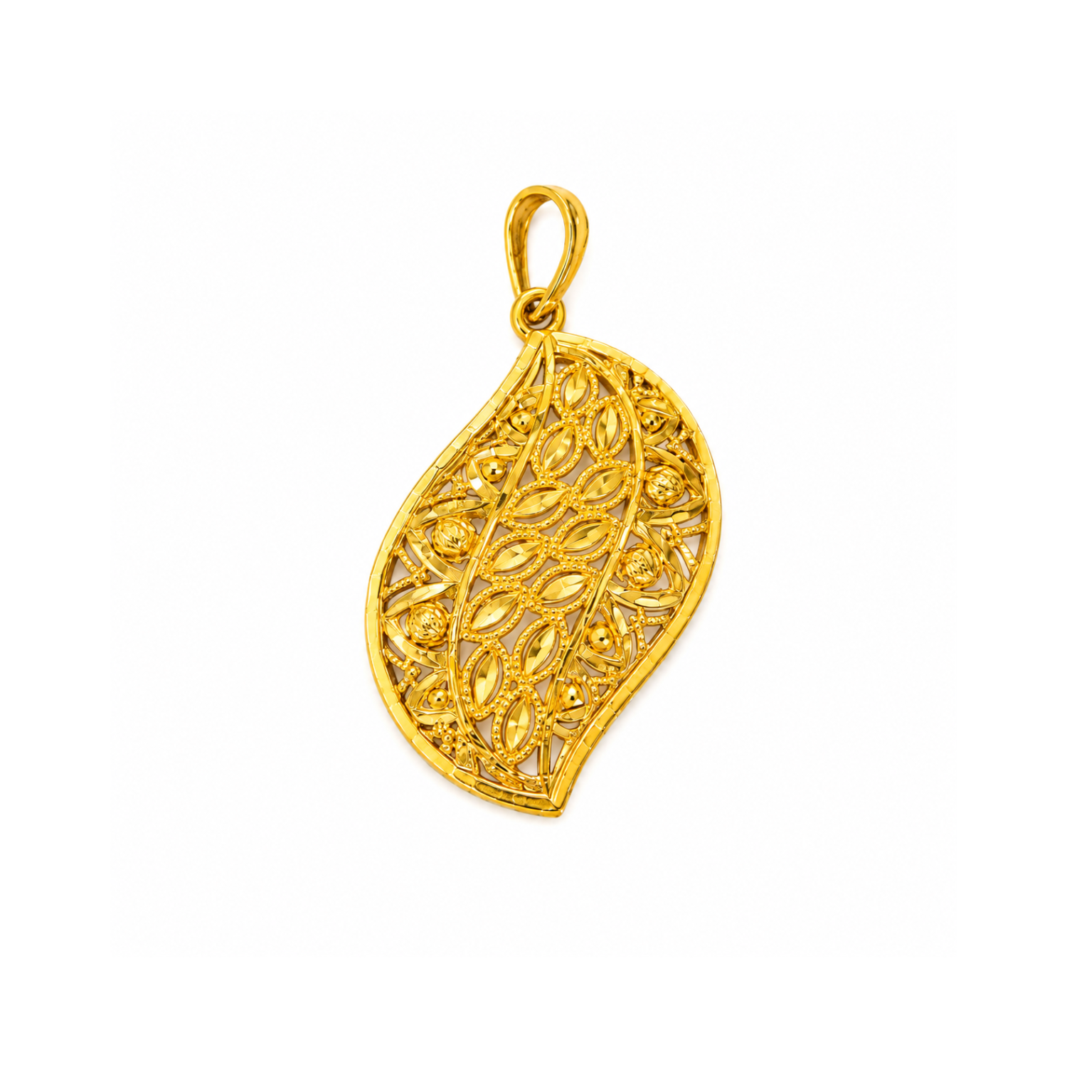 8 Gold Leaf Pendant